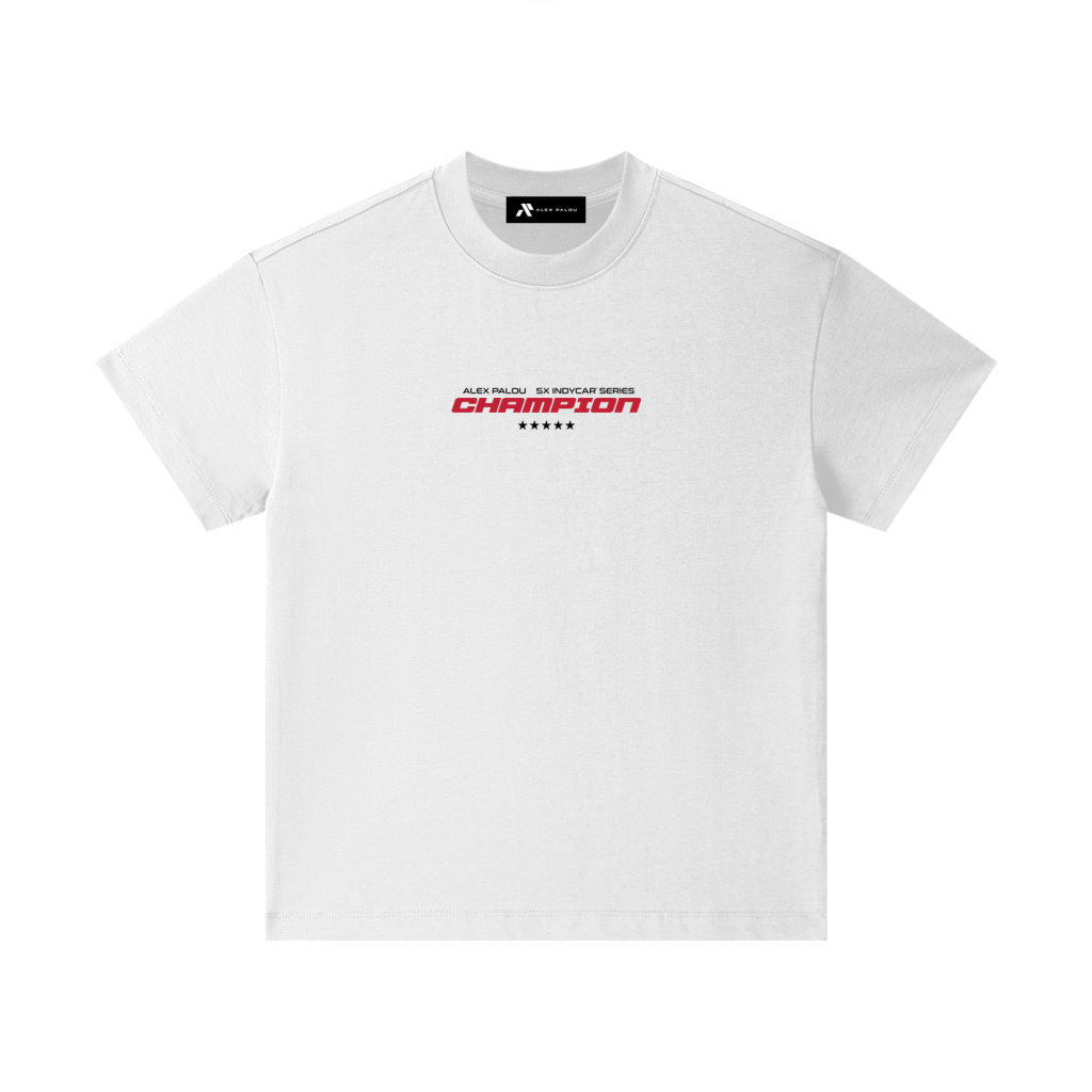 x5 Champion tee — front artwork reference