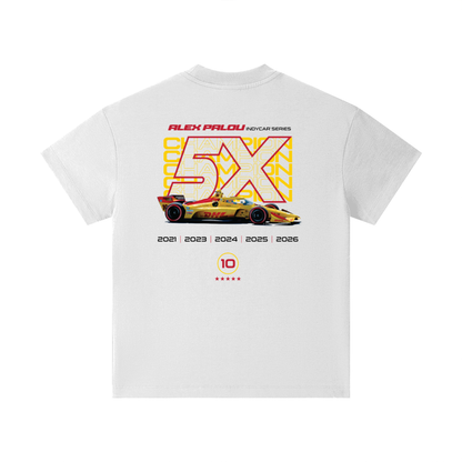 x5 Champion tee — back artwork reference